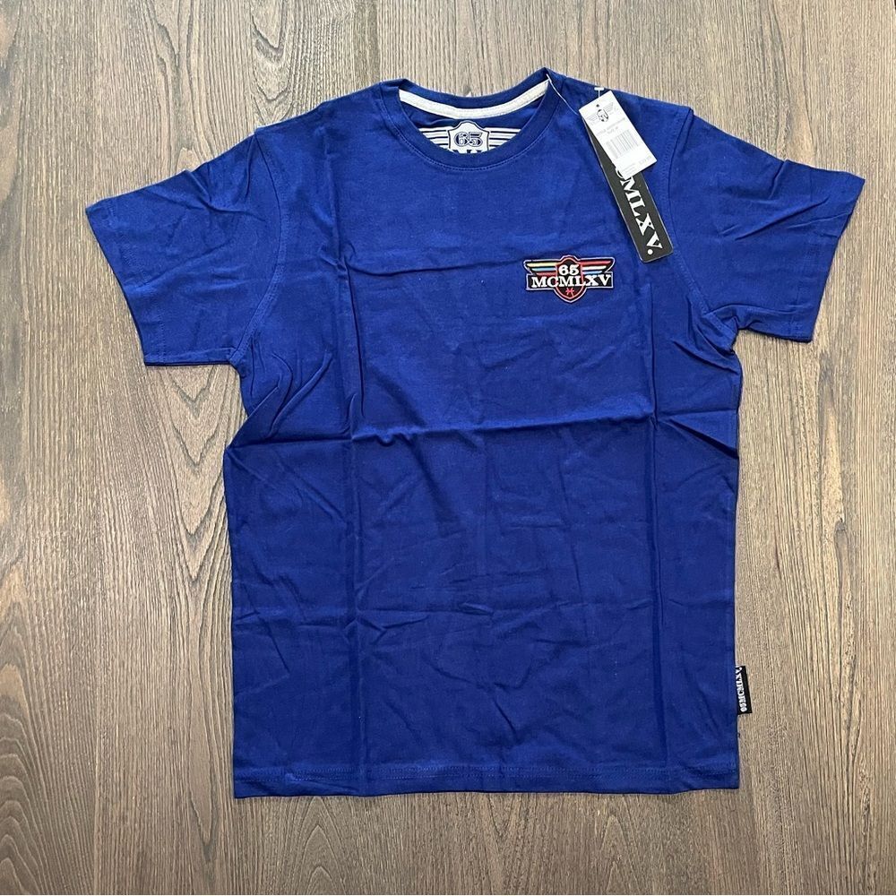 NWT 65 MCMLXV Men's Vintage Logo Graphic T-Shirt In Navy Size M